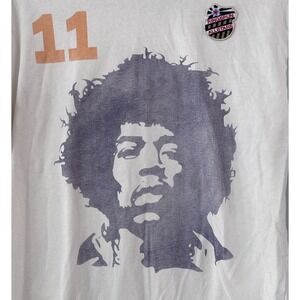 Vintage Ringspun Allstars Hendrix #11 Voodoo Band T Shirt Size Medium Ringer